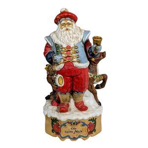 Vintage Ole Saint Nick Porcelain Santa Musical "Here Comes Santa Claus" Figurine
